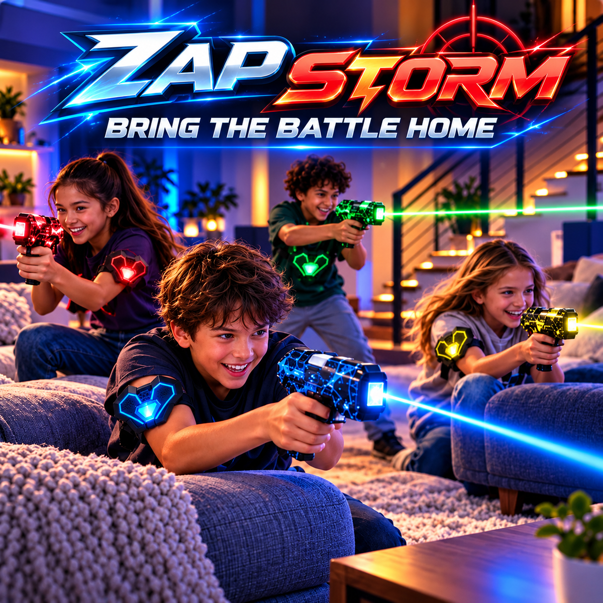 ZapStorm™ 4-Player Laser Tag Battle Set